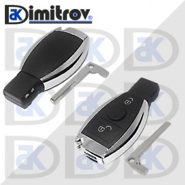 Кутийка ключ 2 бутона Mercedes A-Class B-Class C-Class CL-Class CLK-Class CLS-Class E-Class G-Class GL-Class M-Class R-Class S-Class SL-Class SLK-Class